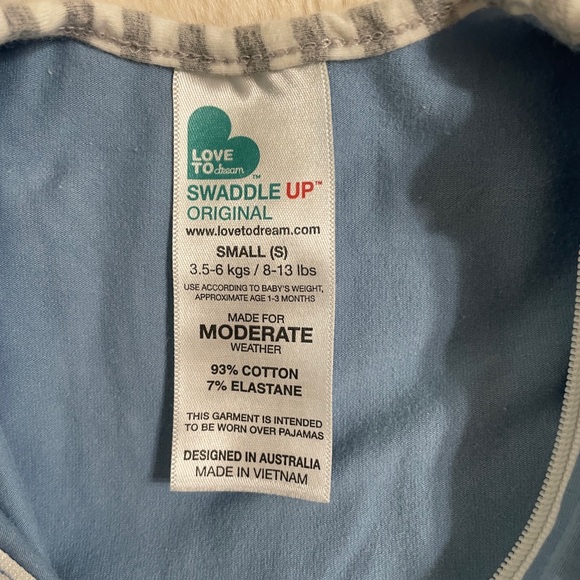 Love to Dream Swaddle Up Baby swaddle Dusty Blue small 8-13lbs - Picture 3 of 3